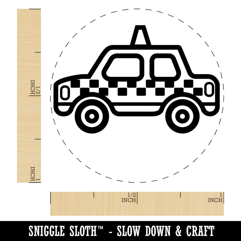 Taxi Car Vehicle Automobile Self-Inking Rubber Stamp for Stamping Crafting Planners