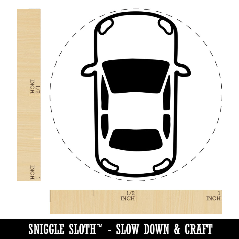 Top Down View of Car Self-Inking Rubber Stamp for Stamping Crafting Planners