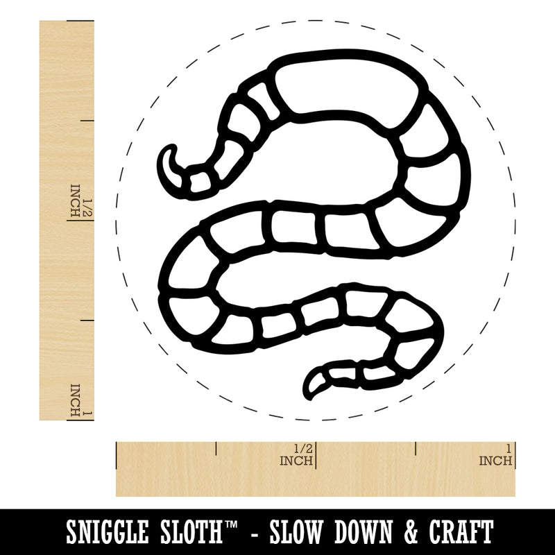 Wiggling Worm Earthworm Self-Inking Rubber Stamp for Stamping Crafting Planners