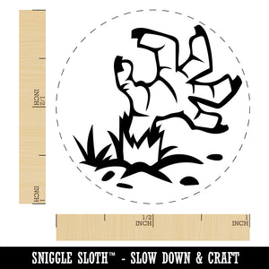Zombie Hand Popping Out of Ground Halloween Self-Inking Rubber Stamp for Stamping Crafting Planners