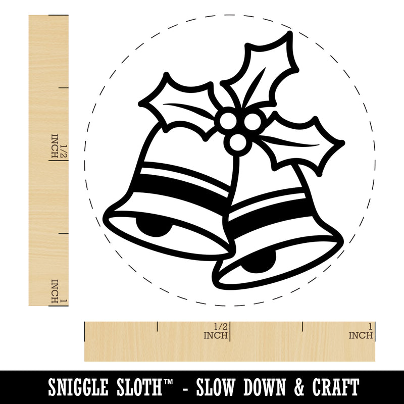 Christmas Bells Self-Inking Rubber Stamp for Stamping Crafting Planners