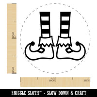 Elf Feet Christmas Self-Inking Rubber Stamp for Stamping Crafting Planners