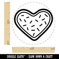 Heart Sprinkle Cookie Self-Inking Rubber Stamp for Stamping Crafting Planners