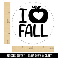 I Heart Love Pumpkin Fall Self-Inking Rubber Stamp for Stamping Crafting Planners