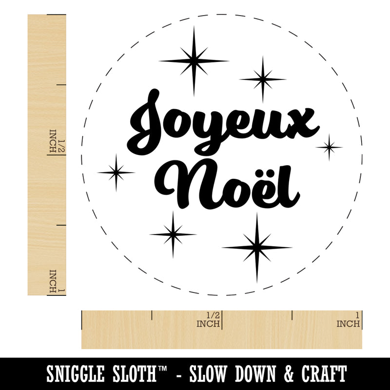 Joyeux Noel Merry Christmas French Starburst Self-Inking Rubber Stamp for Stamping Crafting Planners