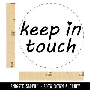 Keep in Touch with Heart Self-Inking Rubber Stamp for Stamping Crafting Planners