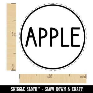 Apple Flavor Scent Rounded Text Self-Inking Rubber Stamp for Stamping Crafting Planners