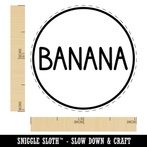 Banana Flavor Scent Rounded Text Self-Inking Rubber Stamp for Stamping Crafting Planners