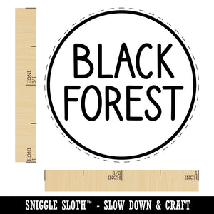 Black Forest Flavor Scent Rounded Text Self-Inking Rubber Stamp for Stamping Crafting Planners