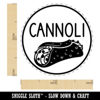 Cannoli Text with Image Flavor Scent Self-Inking Rubber Stamp for Stamping Crafting Planners