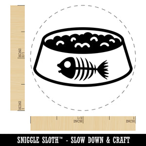 Cat Food Bowl Self-Inking Rubber Stamp for Stamping Crafting Planners
