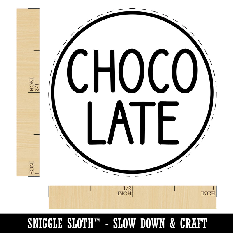 Chocolate Flavor Scent Rounded Text Self-Inking Rubber Stamp for Stamping Crafting Planners