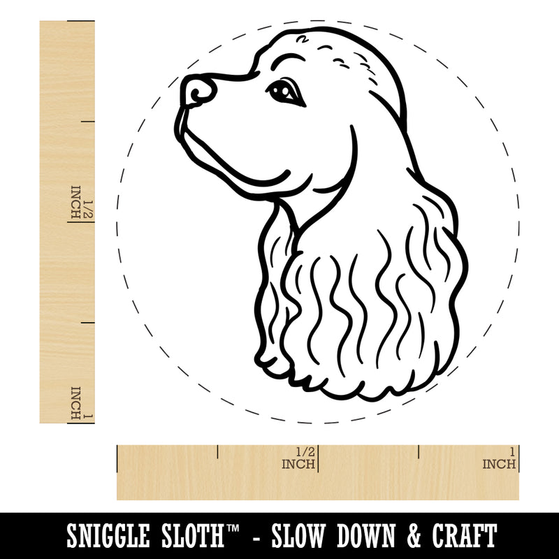 Cocker Spaniel Dog Head Self-Inking Rubber Stamp for Stamping Crafting Planners