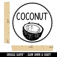 Coconut Text with Image Flavor Scent Self-Inking Rubber Stamp for Stamping Crafting Planners