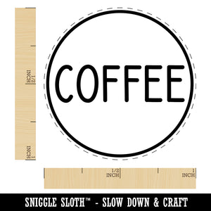 Coffee Flavor Scent Rounded Text Self-Inking Rubber Stamp for Stamping Crafting Planners