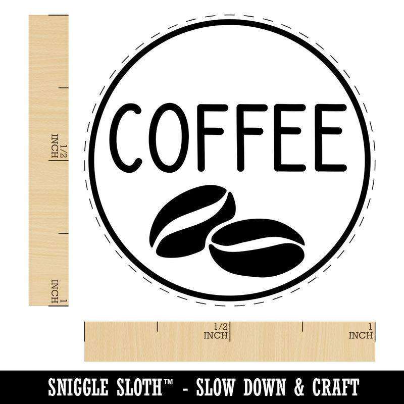 Coffee Text with Image Flavor Scent Self-Inking Rubber Stamp for Stamping Crafting Planners