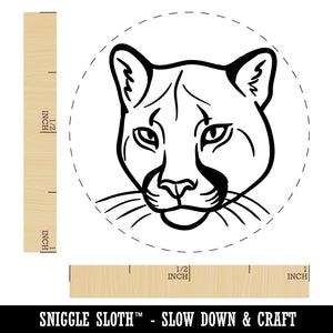 Cougar Head Mountain Lion Puma Self-Inking Rubber Stamp for Stamping Crafting Planners