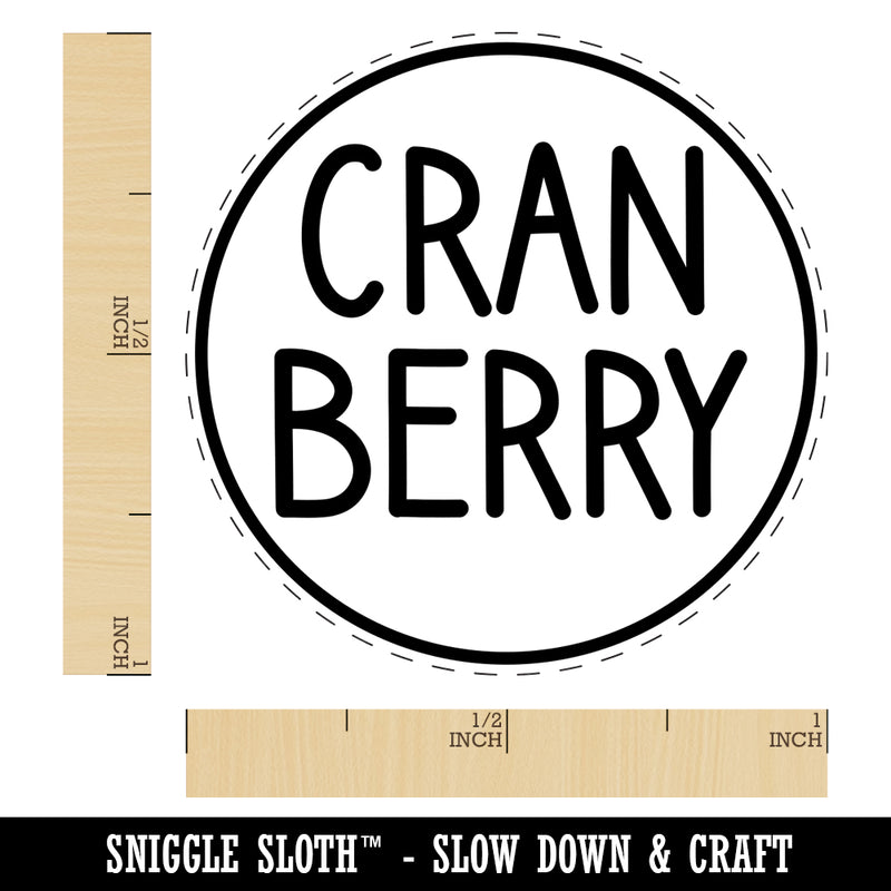 Cranberry Flavor Scent Rounded Text Self-Inking Rubber Stamp for Stamping Crafting Planners