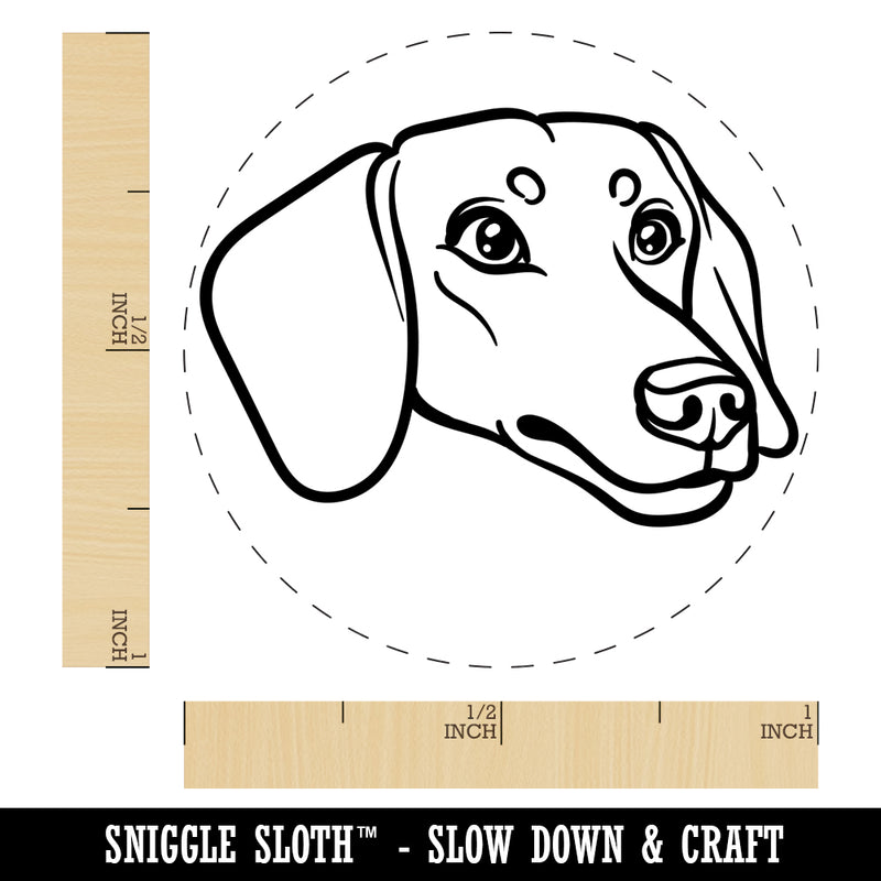 Dachshund Dog Head Self-Inking Rubber Stamp for Stamping Crafting Planners