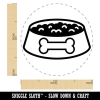 Dog Food Bowl Self-Inking Rubber Stamp for Stamping Crafting Planners