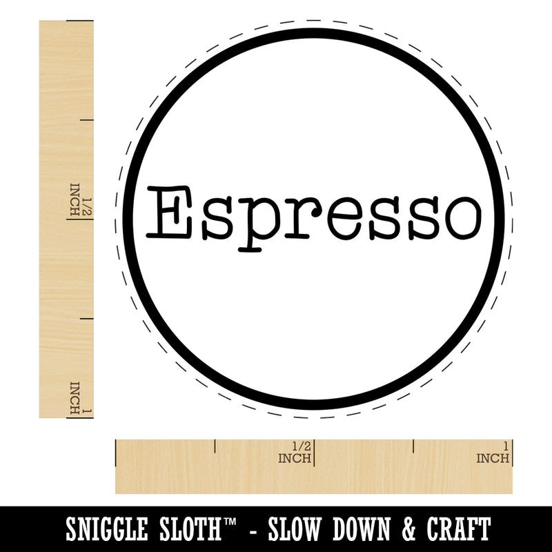 Espresso Typewriter Coffee Label Self-Inking Rubber Stamp for Stamping Crafting Planners