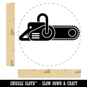 Gas Powered Chainsaw Self-Inking Rubber Stamp for Stamping Crafting Planners