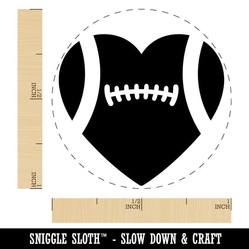 Heart Shaped Football Sports Self-Inking Rubber Stamp for Stamping Crafting Planners