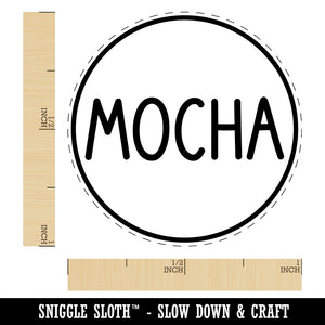 Mocha Flavor Scent Rounded Text Self-Inking Rubber Stamp for Stamping Crafting Planners