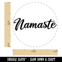 Namaste Script Font Self-Inking Rubber Stamp for Stamping Crafting Planners