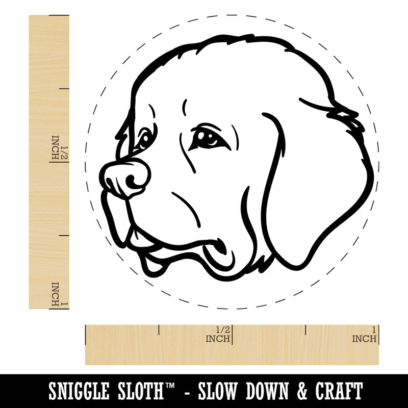 Newfoundland Dog Head Self-Inking Rubber Stamp for Stamping Crafting Planners