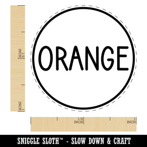 Orange Flavor Scent Rounded Text Self-Inking Rubber Stamp for Stamping Crafting Planners