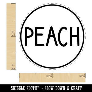 Peach Flavor Scent Rounded Text Self-Inking Rubber Stamp for Stamping Crafting Planners