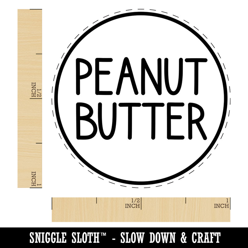 Peanut Butter Flavor Scent Rounded Text Self-Inking Rubber Stamp for Stamping Crafting Planners