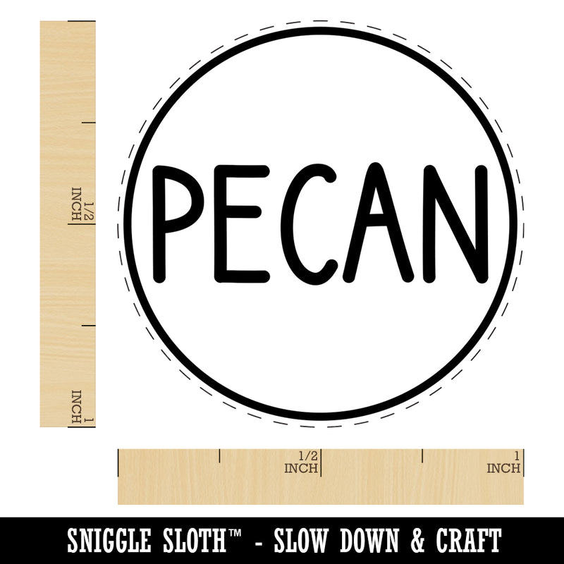 Pecan Flavor Scent Rounded Text Self-Inking Rubber Stamp for Stamping Crafting Planners