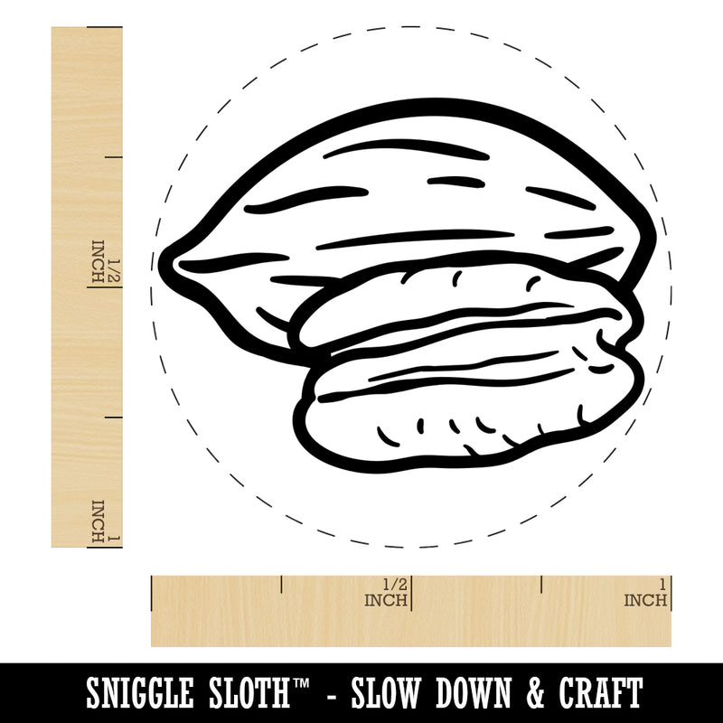 Pecan Nut Drawing Self-Inking Rubber Stamp for Stamping Crafting Planners