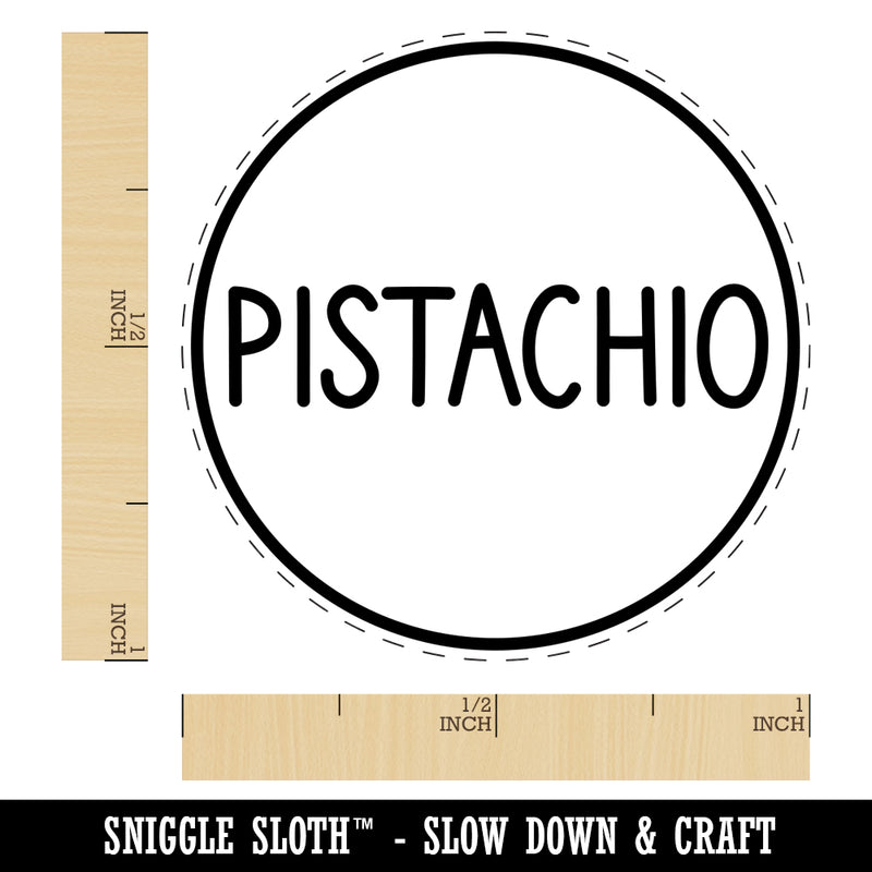 Pistachio Flavor Scent Rounded Text Self-Inking Rubber Stamp for Stamping Crafting Planners