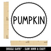 Pumpkin Flavor Scent Rounded Text Self-Inking Rubber Stamp for Stamping Crafting Planners