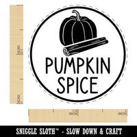 Pumpkin Spice Text with Image Flavor Scent Self-Inking Rubber Stamp for Stamping Crafting Planners