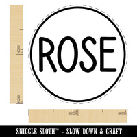 Rose Flavor Scent Rounded Text Self-Inking Rubber Stamp for Stamping Crafting Planners
