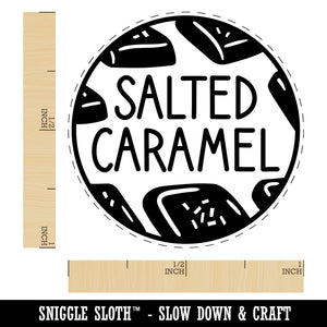 Salted Caramel Text with Image Flavor Scent Self-Inking Rubber Stamp for Stamping Crafting Planners