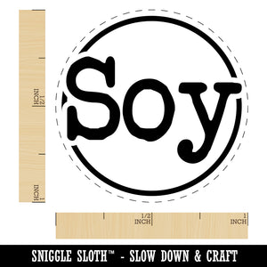 Soy Typewriter Font Self-Inking Rubber Stamp for Stamping Crafting Planners