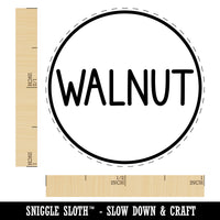 Walnut Flavor Scent Rounded Text Self-Inking Rubber Stamp for Stamping Crafting Planners