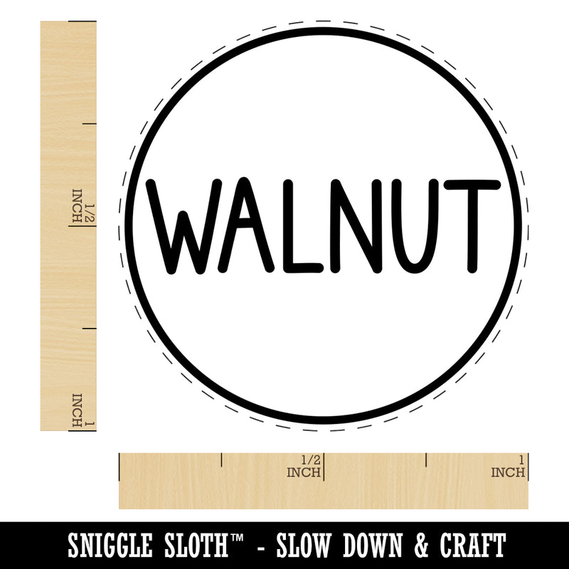 Walnut Flavor Scent Rounded Text Self-Inking Rubber Stamp for Stamping Crafting Planners