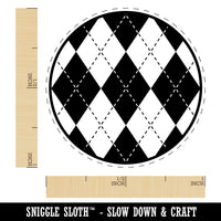 Argyle Sweater Pattern Self-Inking Rubber Stamp for Stamping Crafting Planners