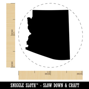 Arizona State Silhouette Self-Inking Rubber Stamp for Stamping Crafting Planners