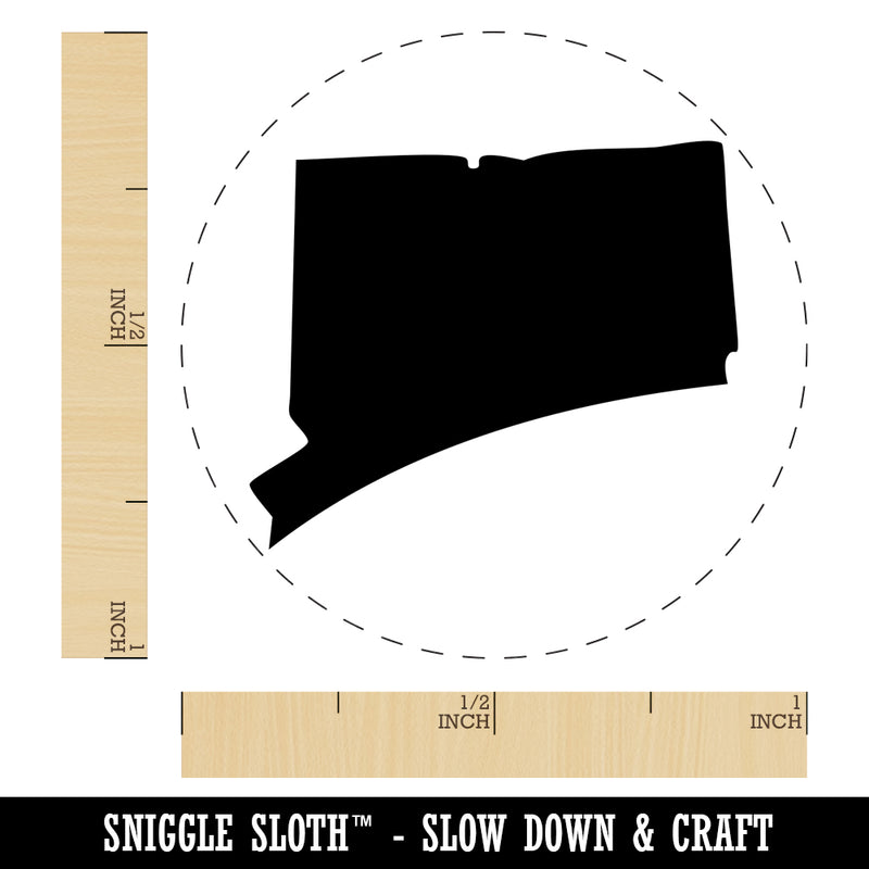 Connecticut State Silhouette Self-Inking Rubber Stamp for Stamping Crafting Planners