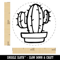 Hand Drawn Cactus Doodle Self-Inking Rubber Stamp for Stamping Crafting Planners