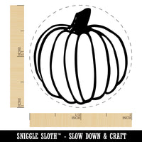 Hand Drawn Pumpkin Doodle Fall Thanksgiving Halloween Self-Inking Rubber Stamp for Stamping Crafting Planners