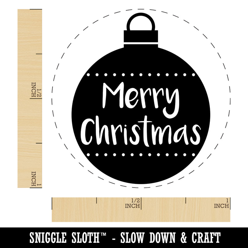 Holiday Ornament Merry Christmas Self-Inking Rubber Stamp for Stamping Crafting Planners