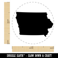 Iowa State Silhouette Self-Inking Rubber Stamp for Stamping Crafting Planners